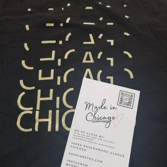 Sophia Reyes Original Black Cropped Tee NWTO Size L - Picture 2 of 5